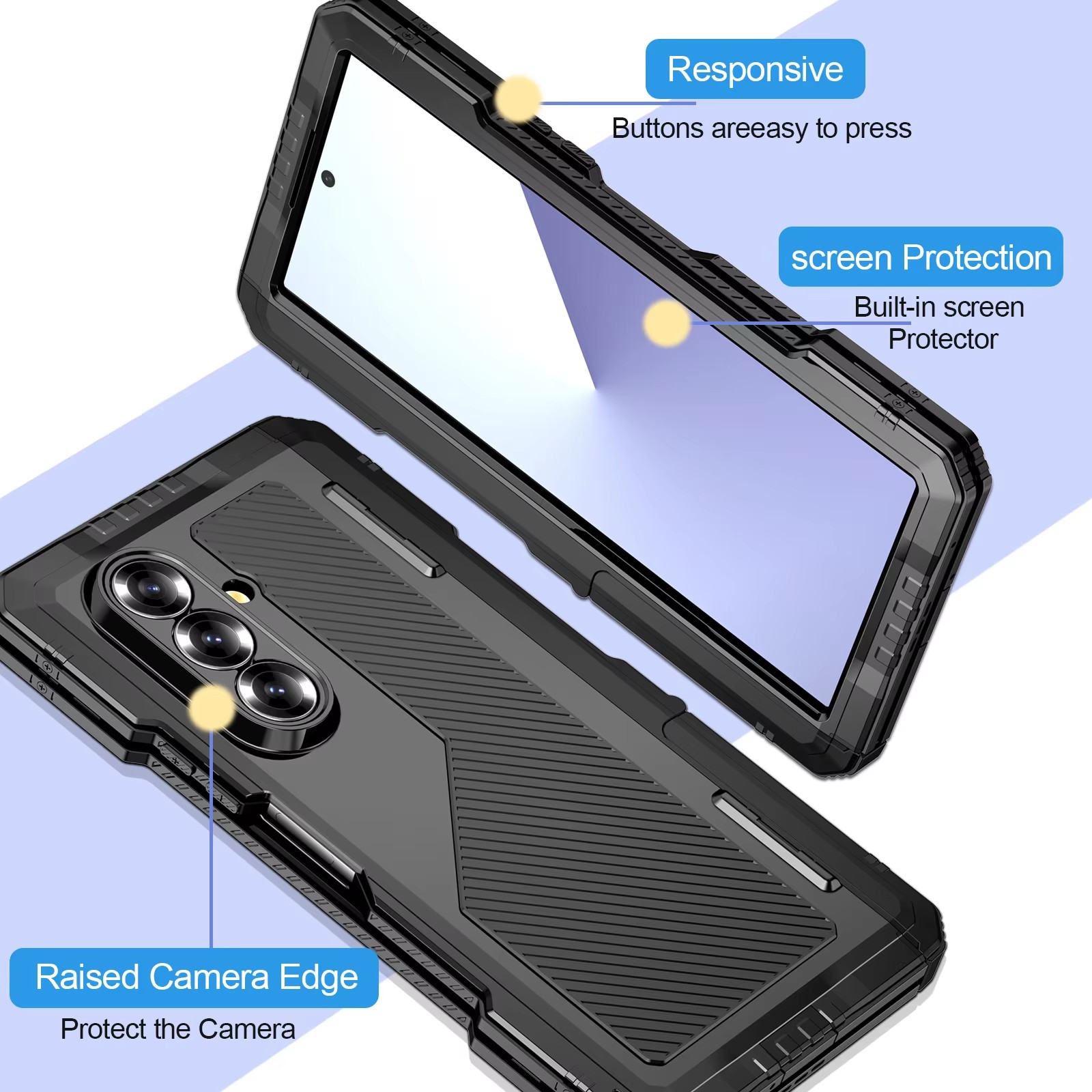 Heavy Duty 360 Full Body Protective Case - حافظة لهاتف سامسونج Z Fold 7