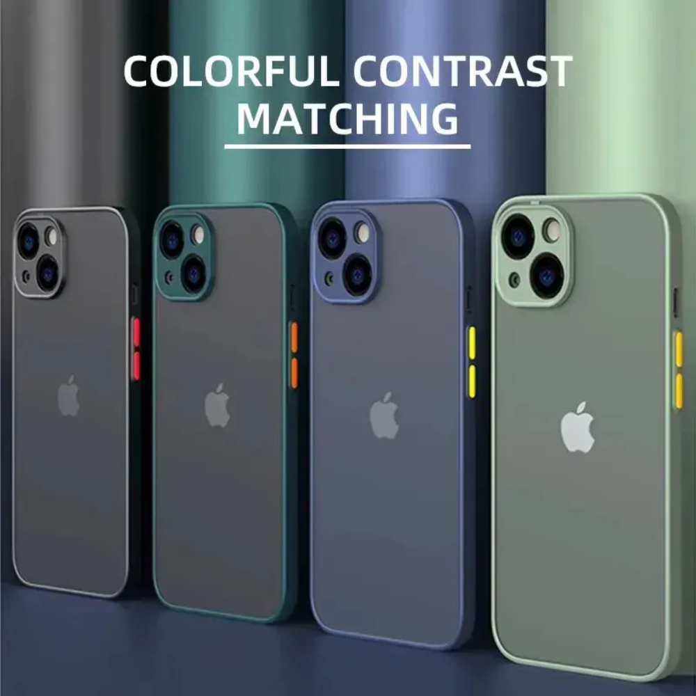 Matte Hard Pc Back Case - حافظة مضادة للصدمات لهاتف آيفون 16