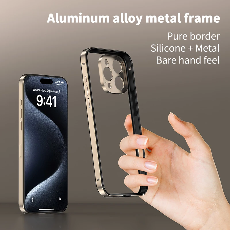 حماية للكاميرا + إطار سيليكون  - مراجعة Metal Bumper Aluminum Frame Case وسعره