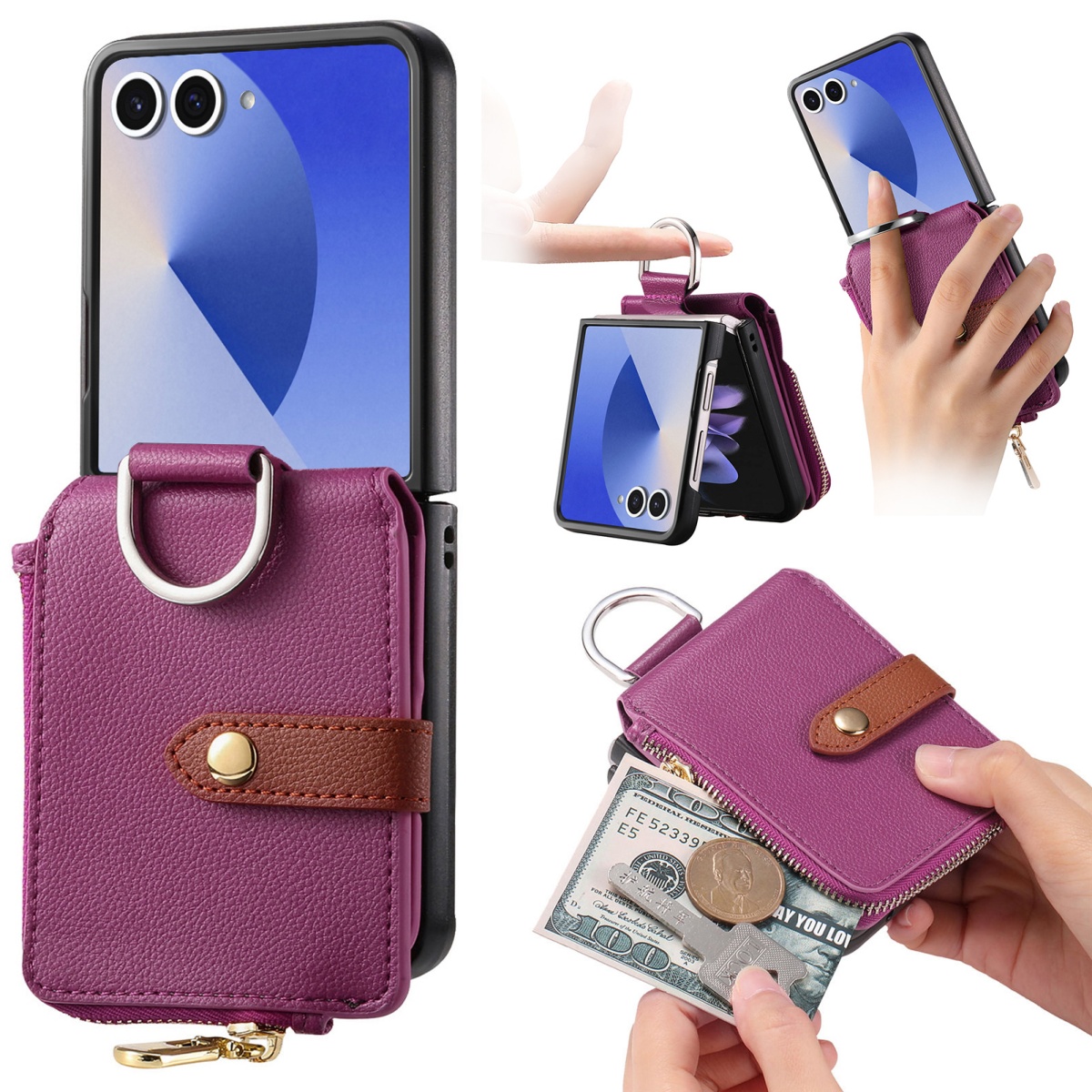 حافظة هاتف فاخرة مع حامل بطاقا - مراجعة Leather Wallet Card Holder Phone Cover وسعره