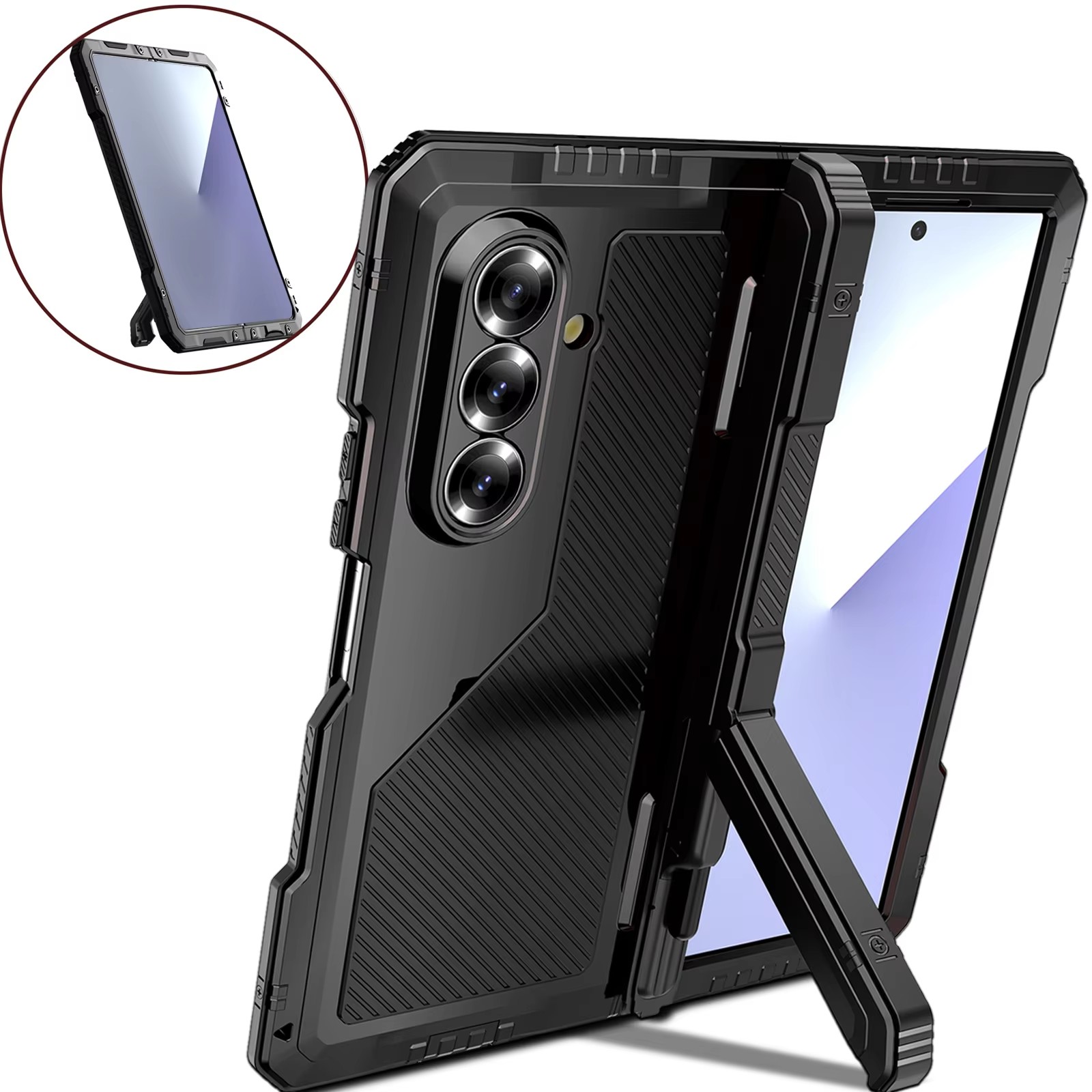 حافظة لهاتف سامسونج Z Fold 7 6 - مراجعة Heavy Duty 360 Full Body Protective Case وسعره